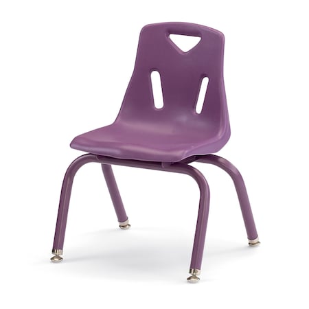Jonti-Craft Berries Stacking Chair with Powder-Coated Legs, 12 in. Ht, Purple 8122JC1004